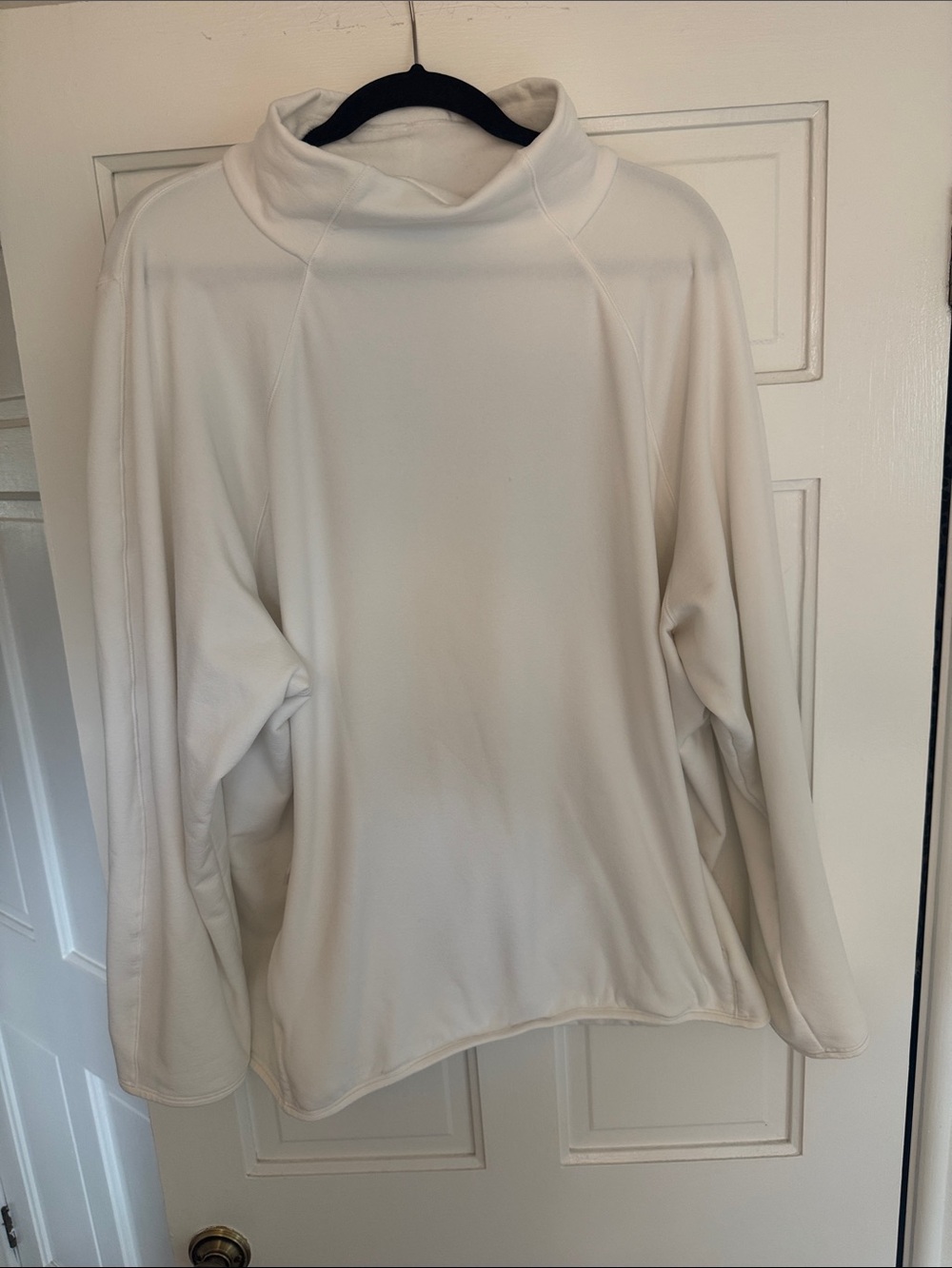 Athleta White Funnel Neck Pullover Sweatshirt